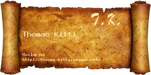 Thomas Kitti névjegykártya